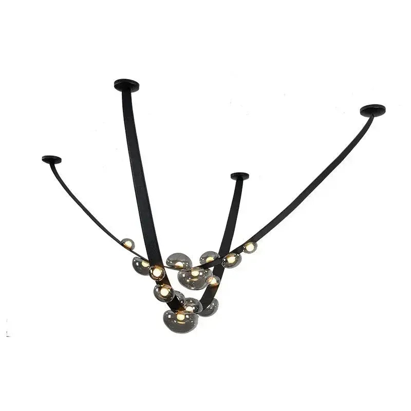 Krystof – Nordic Dimmable LED Pendant Light with Glass Shade and Leather Belt Suspension Kozyled.com