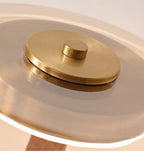 Julius – Mushroom-Style Glass and Walnut LED Table Lamp for Elegant Living Spaces Kozyled