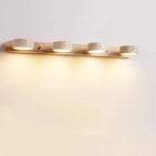 Japandi Travertine & Wood Rotatable Wall Lamp – Adelina lampasa.com