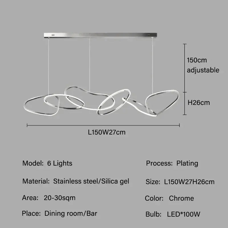 Edda – Creative Circular Dimmable LED Pendant Light for Dining Tables and Bars Kozyled.com