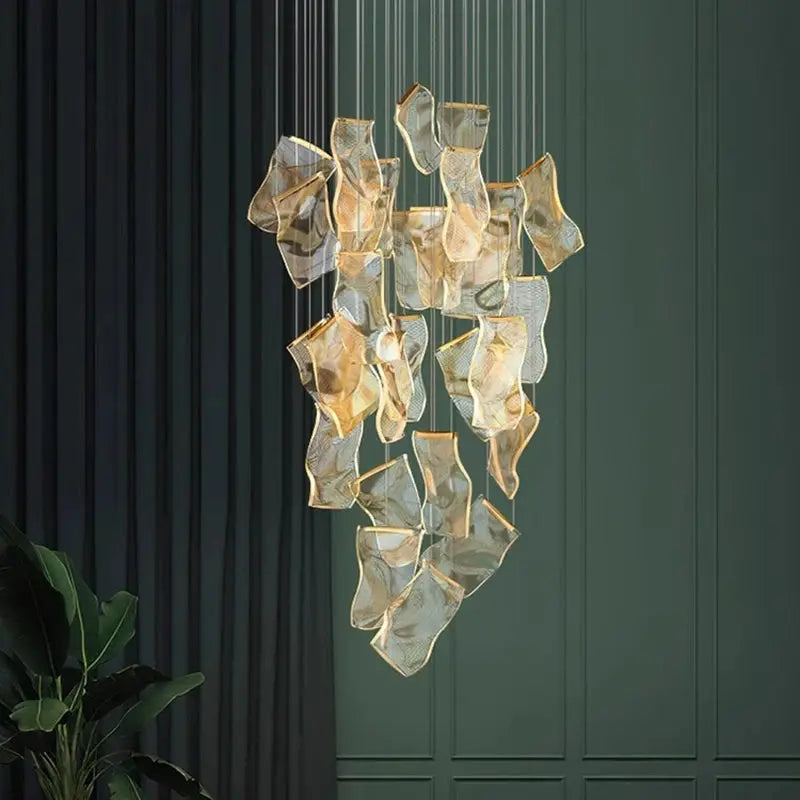 Caelia – Luxury Elegant Modern Dimmable LED Staircase Chandelier Lampasa.com