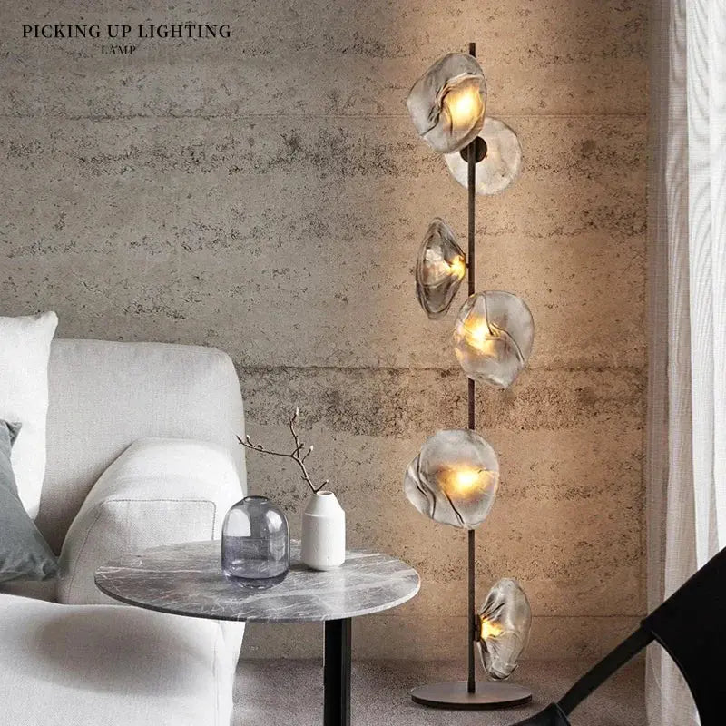 Selma – Luxury Unique Glass Petals LED Floor Lamp Lampasa.com