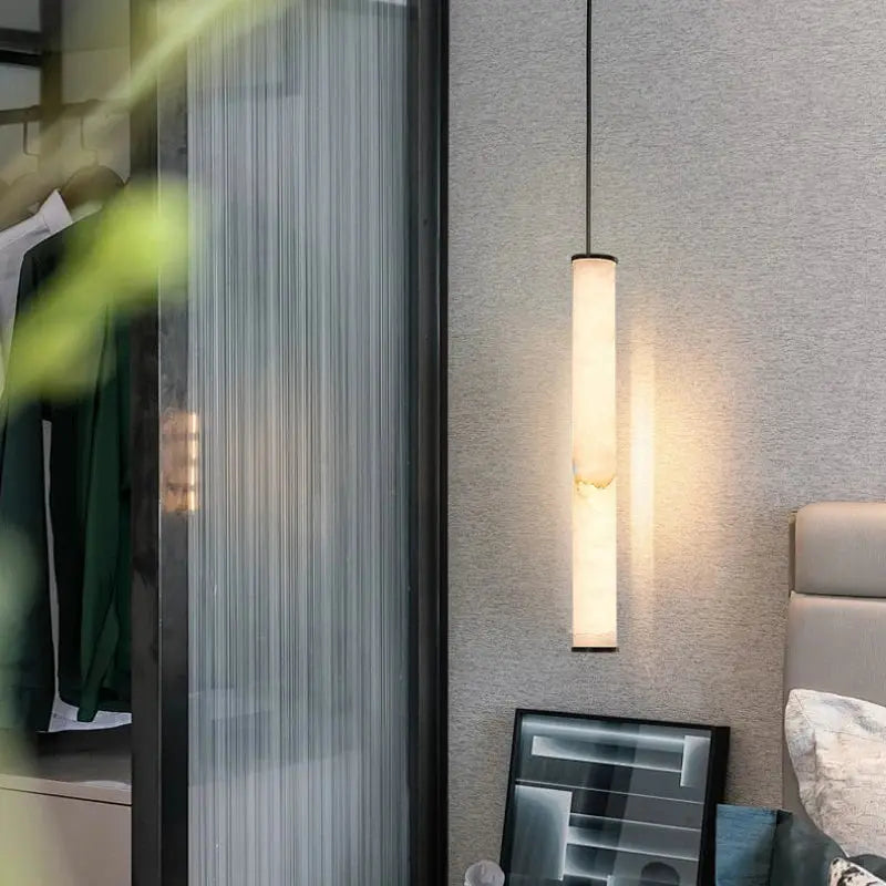 Aina – High-Quality Elegant Copper and Natural Marble LED Pendant Lamp for Luxury Interiors Kozyled