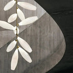 Malou – Scandinavian Rice Grain Glass Dining Table Dimmable LED Pendant Lamp Lampasa.com