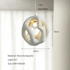 Misaki – Unique Handmade Japanese Wabi-Sabi LED Pendant Light for Tranquil, Minimalist Interiors Kozyled