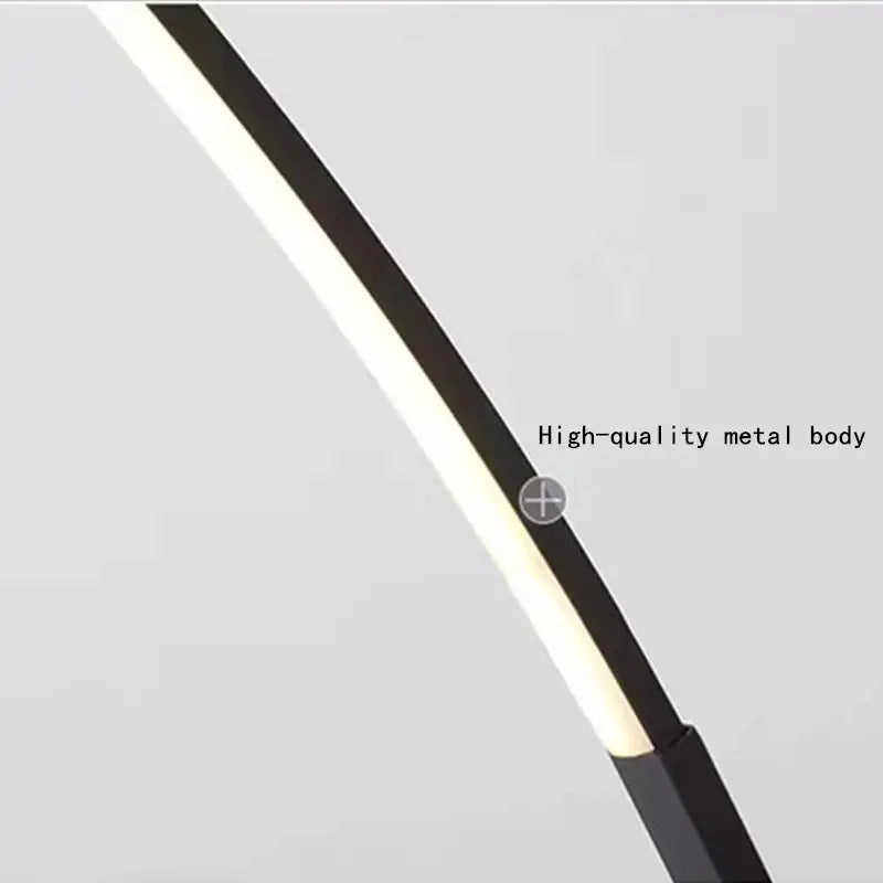 Nils – Modern Scandinavian Arc-Shaped Dimmable LED Floor Lamp Lampasa.com