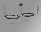 Alberte – Modern Luxury C-Ring Dimmable LED Pendant Lamp Kozyled