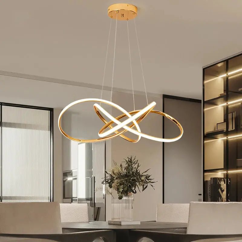 Ashild – Nordic Modern Geometric Line Dimmable LED Pendant Lamp for Sleek Interiors Kozyled