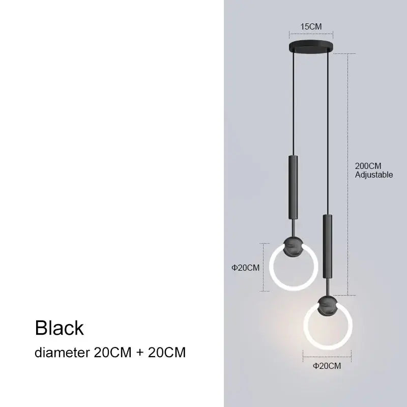 Myntor – Unique Modern LED Ring Bedside/ Corner Pendant lamp Lampasa.com
