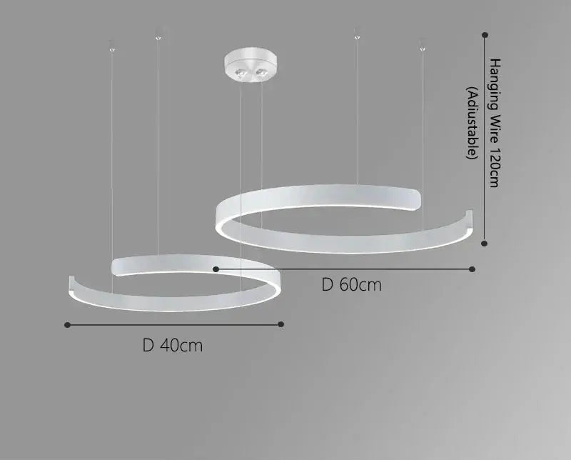 Alberte – Modern Luxury C-Ring Dimmable LED Pendant Lamp Kozyled