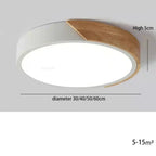 Aren – Modern LED Ceiling Lamp with Wooden Edge for Warm, Stylish Lighting Kozyled