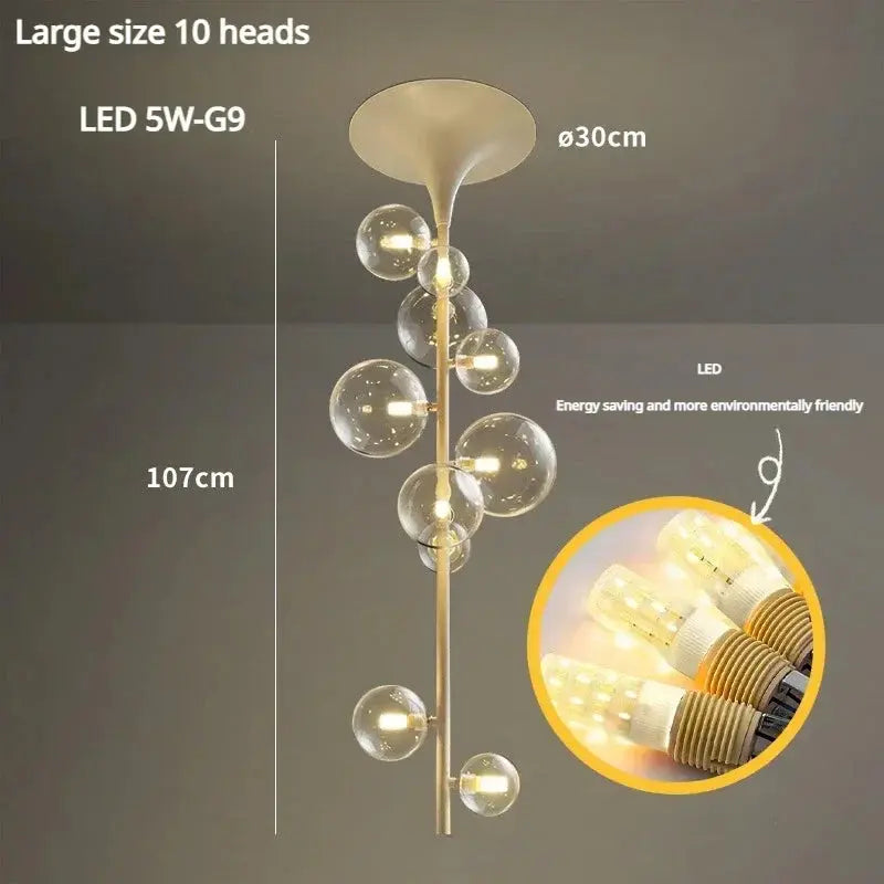 Alfred – Modern Minimalist LED Pendant Light with Glass Ball Design for Ceilings Kozyled.com