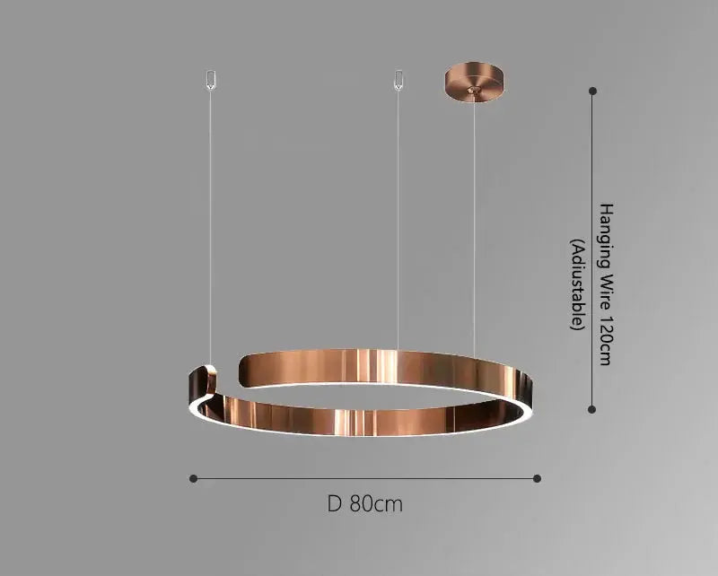 Alberte – Modern Luxury C-Ring Dimmable LED Pendant Lamp Kozyled