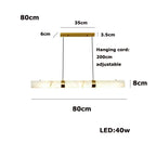 Albert – Dimmable Linear LED Pendant Light with White Alabaster Marble Design for Dining Tables and Bars Kozyled.com