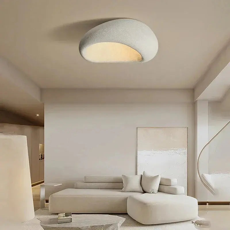 Miki – Japanese Wabi-Sabi LED Ceiling Lamp for Natural, Minimalist Spaces Kozyled