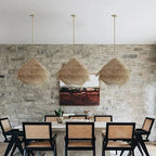 Elva – Handmade Retro Rattan LED Pendant Light for Warm, Stylish Spaces Kozyled