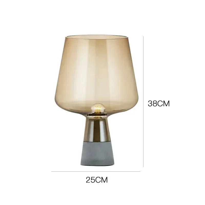Jens – Modern Italian Blown Glass LED Table Lamp with Sleek Design Kozyled