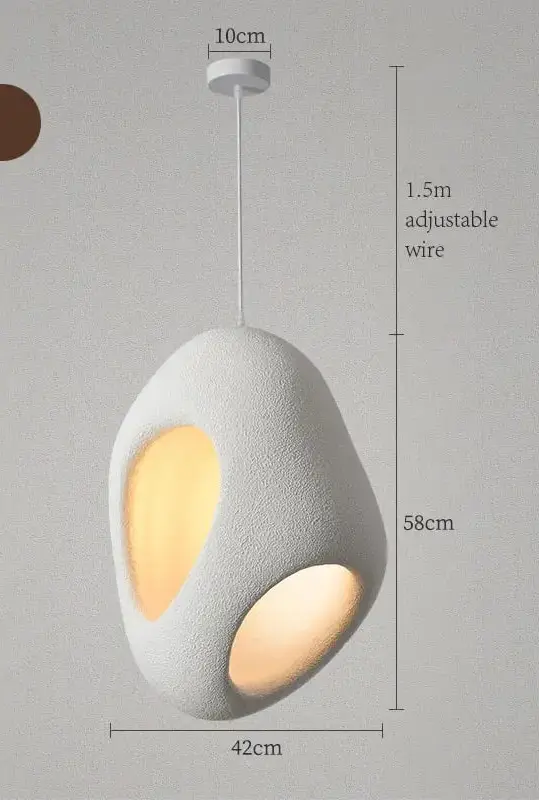Mitsu – Handmade Japanese Wabi-Sabi Style LED Pendant Light for Natural Minimalist Interiors Kozyled