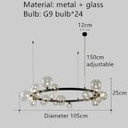 Bendik – Nordic Clear Glass Ball LED Pendant Light with Round Design Kozyled.com