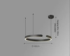 Alberte – Modern Luxury C-Ring Dimmable LED Pendant Lamp Kozyled