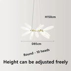 Malou – Scandinavian Rice Grain Glass Dining Table Dimmable LED Pendant Lamp Lampasa.com