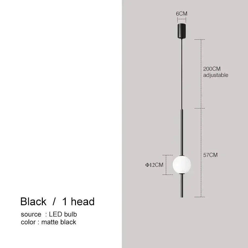 Vornel – Unique Minimalist Frosted Glass Bedside/ corner LED Pendant Lamp Lampasa.com