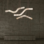 Hasteinn – Dimmable LED Pendant Light with Creative Marble Tube Design for Dining Tables and Bars Kozyled.com