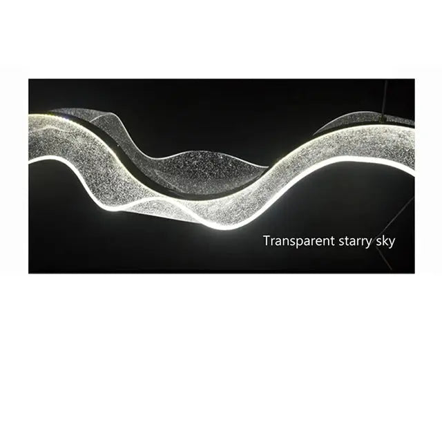 Erik – Dimmable Nordic LED Pendant Light with Creative Long Wave Design for Dining Tables and Bars Kozyled.com
