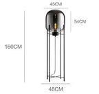 Hermann – Nordic Large Glass LED Table and Floor Lamp for Cozy Spaces Kozyled
