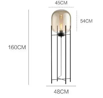 Hermann – Nordic Large Glass LED Table and Floor Lamp for Cozy Spaces Kozyled