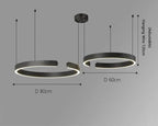 Alberte – Modern Luxury C-Ring Dimmable LED Pendant Lamp Kozyled