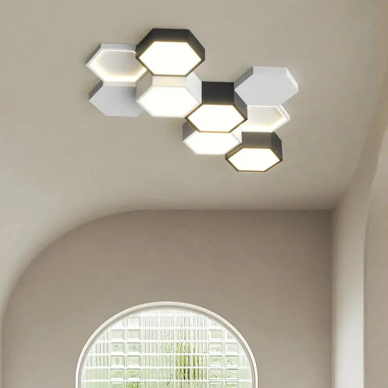 Finn – Modern Honeycomb Dimmable LED Ceiling Lamp for Stylish Ambient Lighting Kozyled