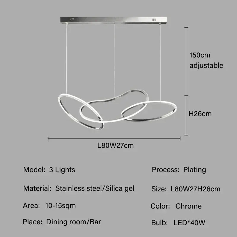 Edda – Creative Circular Dimmable LED Pendant Light for Dining Tables and Bars Kozyled.com