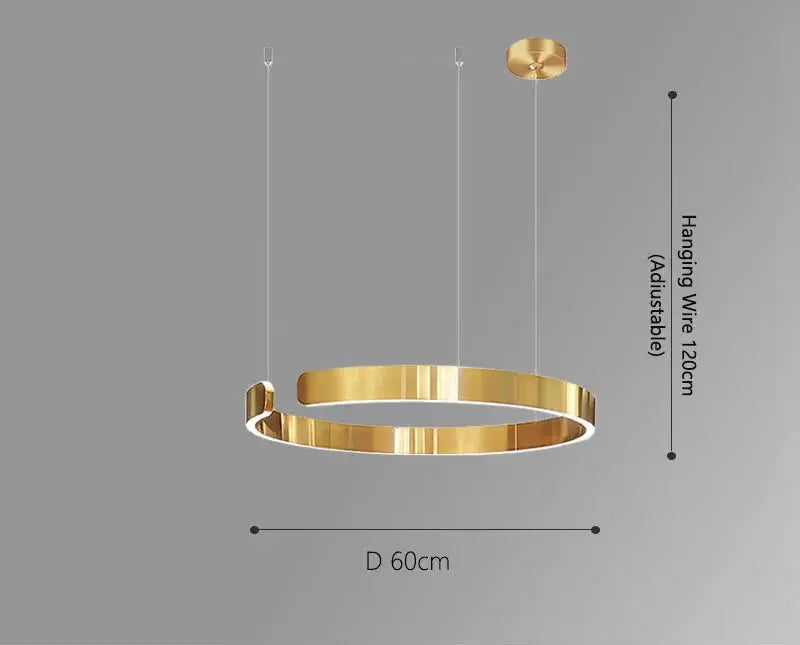 Alberte – Modern Luxury C-Ring Dimmable LED Pendant Lamp Kozyled