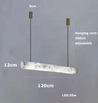 Hasteinn – Dimmable LED Pendant Light with Creative Marble Tube Design for Dining Tables and Bars Kozyled.com