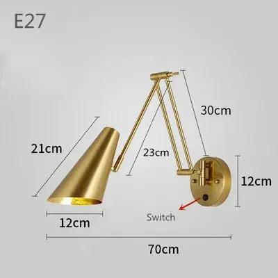 Vigi – Modern Adjustable Long Arm LED Wall Lamp Series for Versatile Lighting Kozyled