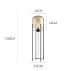 Hermann – Nordic Large Glass LED Table and Floor Lamp for Cozy Spaces Kozyled