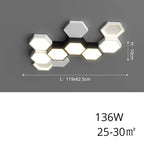 Finn – Modern Honeycomb Dimmable LED Ceiling Lamp for Stylish Ambient Lighting Kozyled