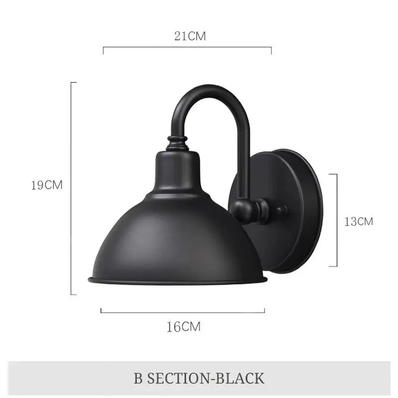 Elinor – Industrial Retro Outdoor IP65 Wall Lamp for Durable Vintage Lighting Kozyled