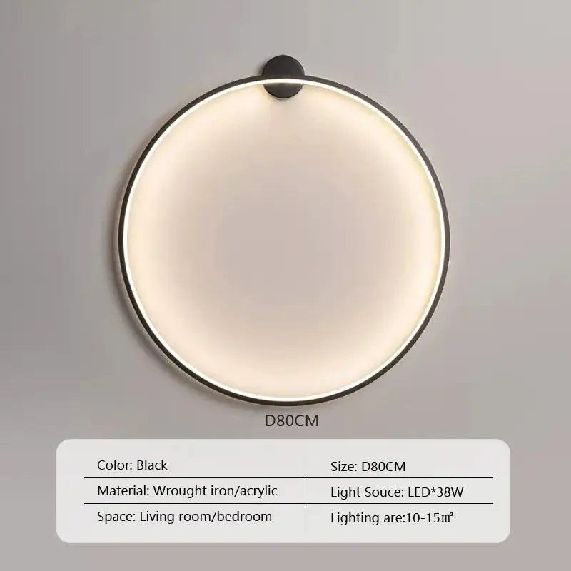 Luna – Modern Minimalist Dimmable LED Ring Wall Lamp for Sleek, Ambient Lighting Kozyled