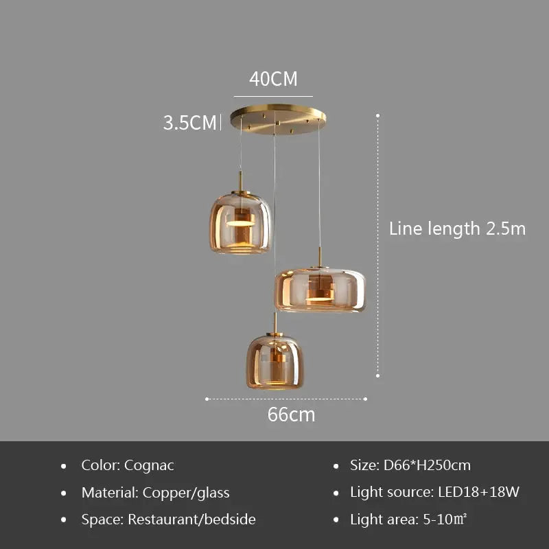 Hilda – Modern Luxury LED Glass Pendant Lamp for Elegant Interiors Kozyled