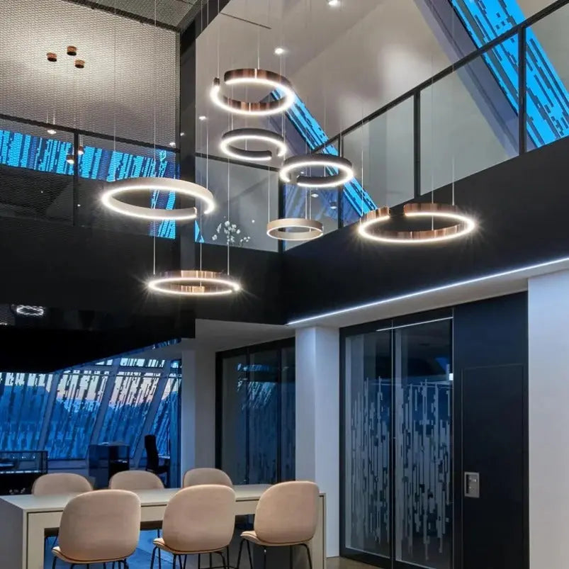 Alberte – Modern Luxury C-Ring Dimmable LED Pendant Lamp Kozyled