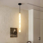 Albert – Dimmable Linear LED Pendant Light with White Alabaster Marble Design Kozyled.com