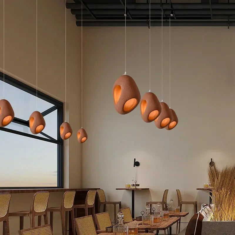 Mitsu – Handmade Japanese Wabi-Sabi Style LED Pendant Light for Natural Minimalist Interiors Kozyled