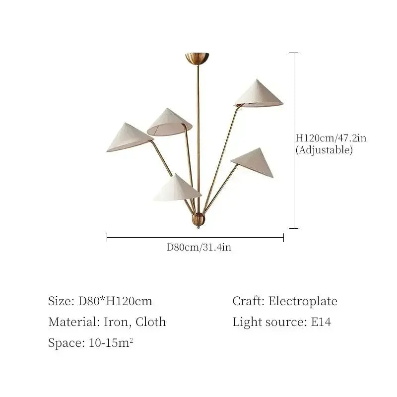 Riko – Japanese Wabi-Sabi Multi-Head LED Pendant Light for Artistic Minimalist Interiors Kozyled